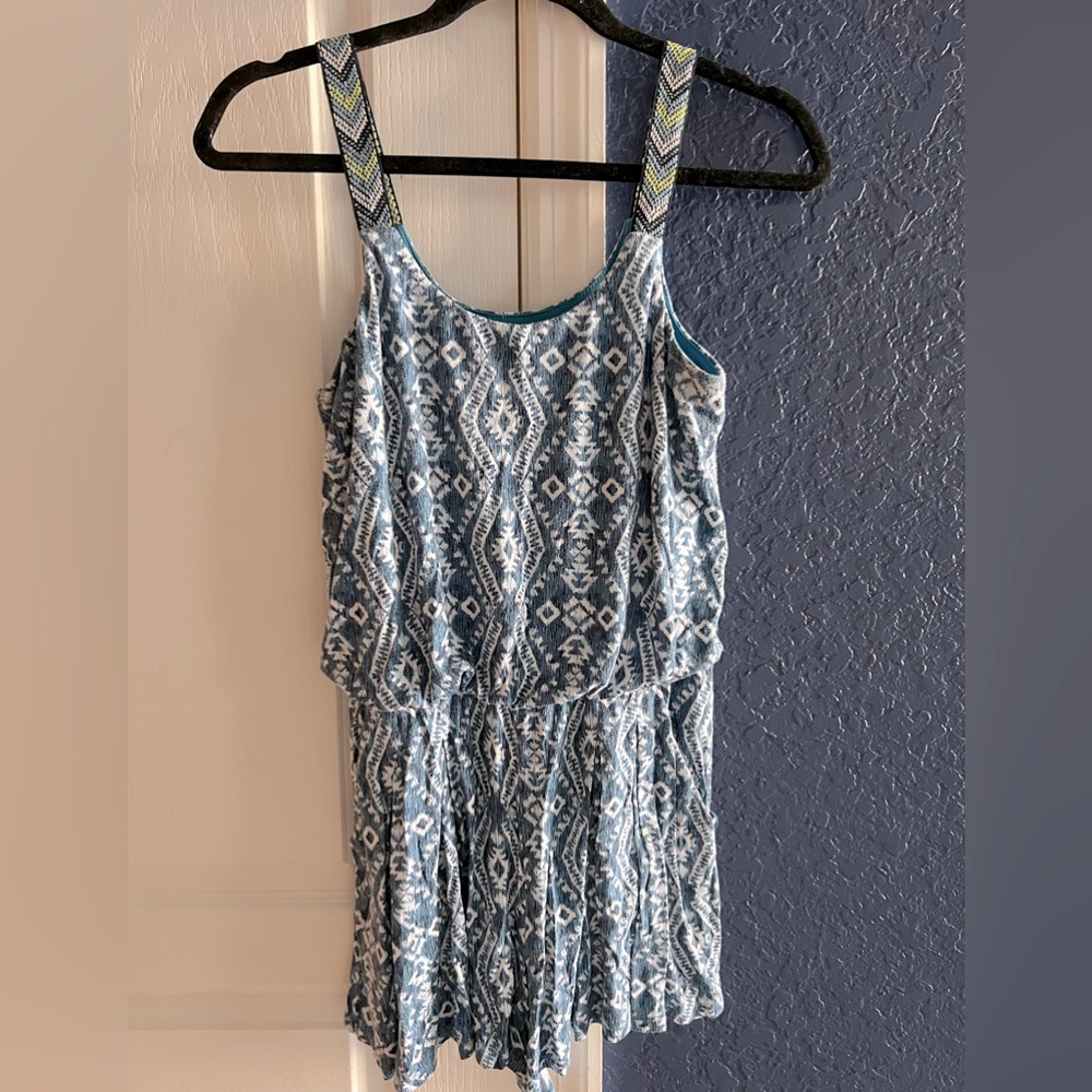 Target blue and white romper. Size S